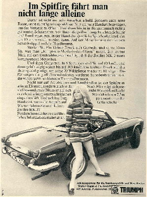 Triumph Spitfire Mk III Werbung -  Spitfire fährt nicht lange alleine ...  